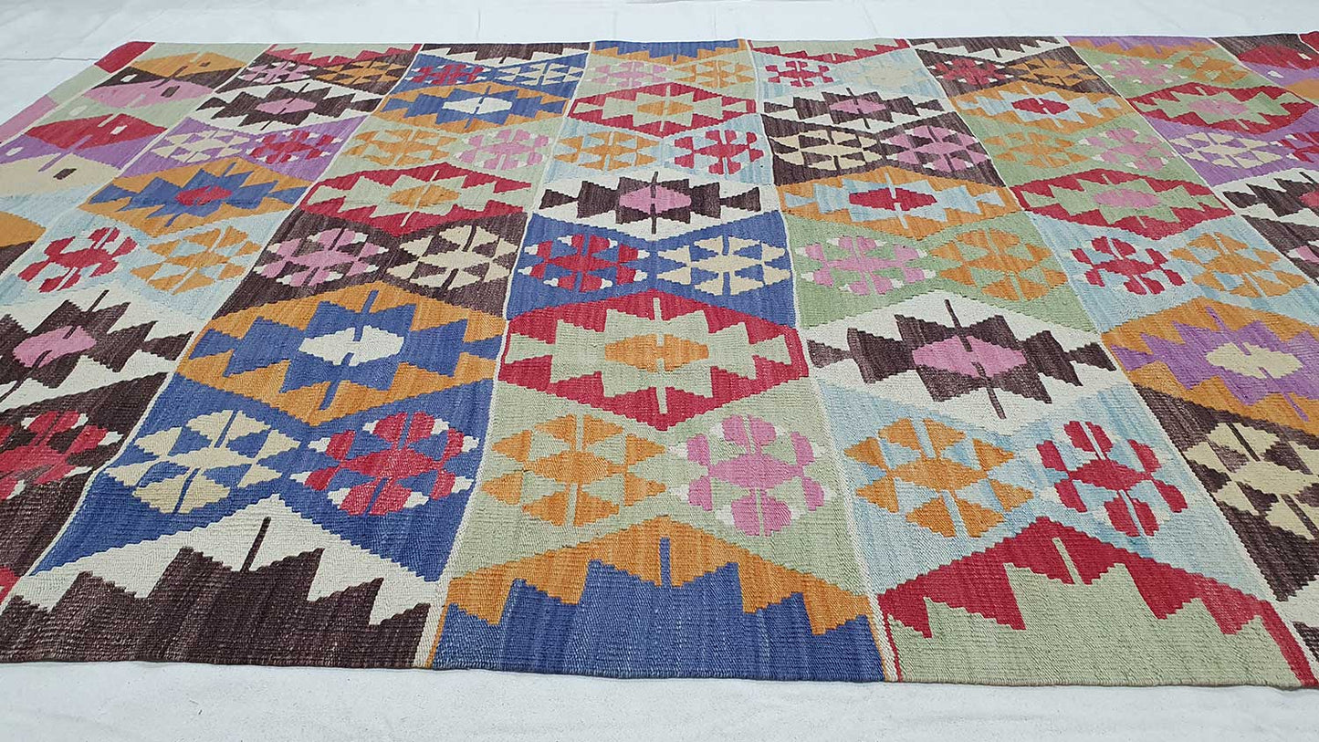 Modern weave Anatolian flatweave Kilim 260x182cm | Rug# 24697