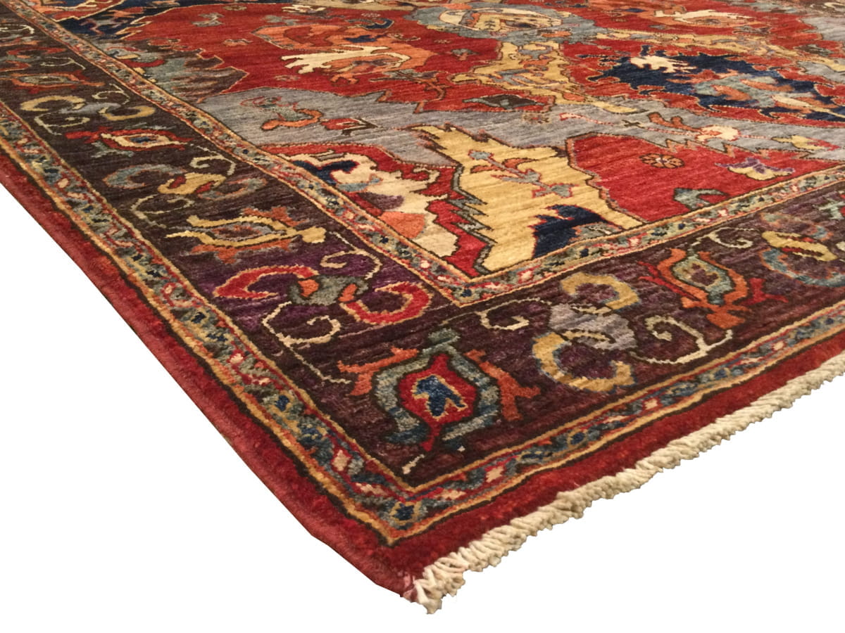 Afghan Turkaman Weave, 16th century Oushak design 212x155cm | Rug# 26365