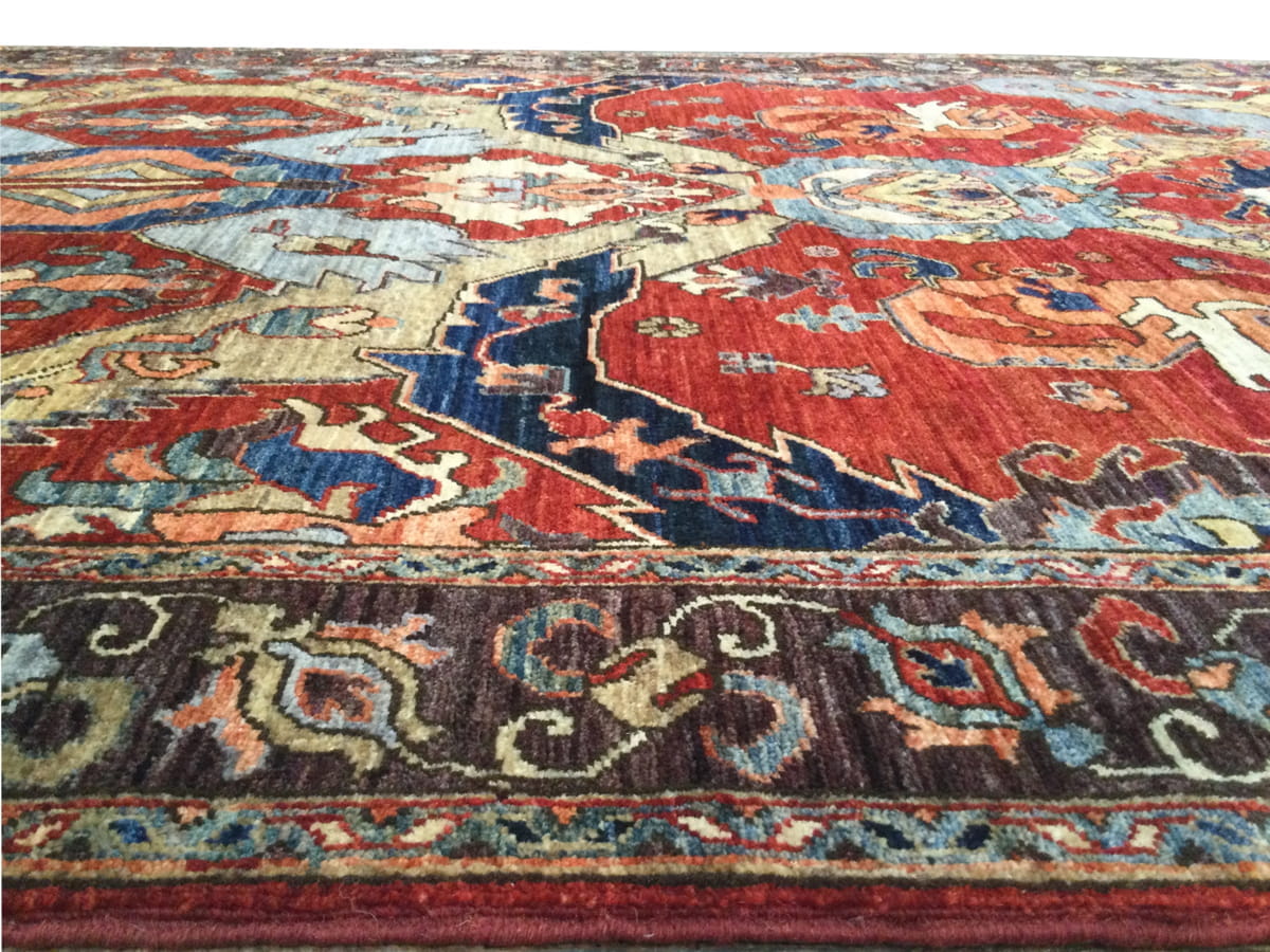 Afghan Turkaman Weave, 16th century Oushak design 212x155cm | Rug# 26365