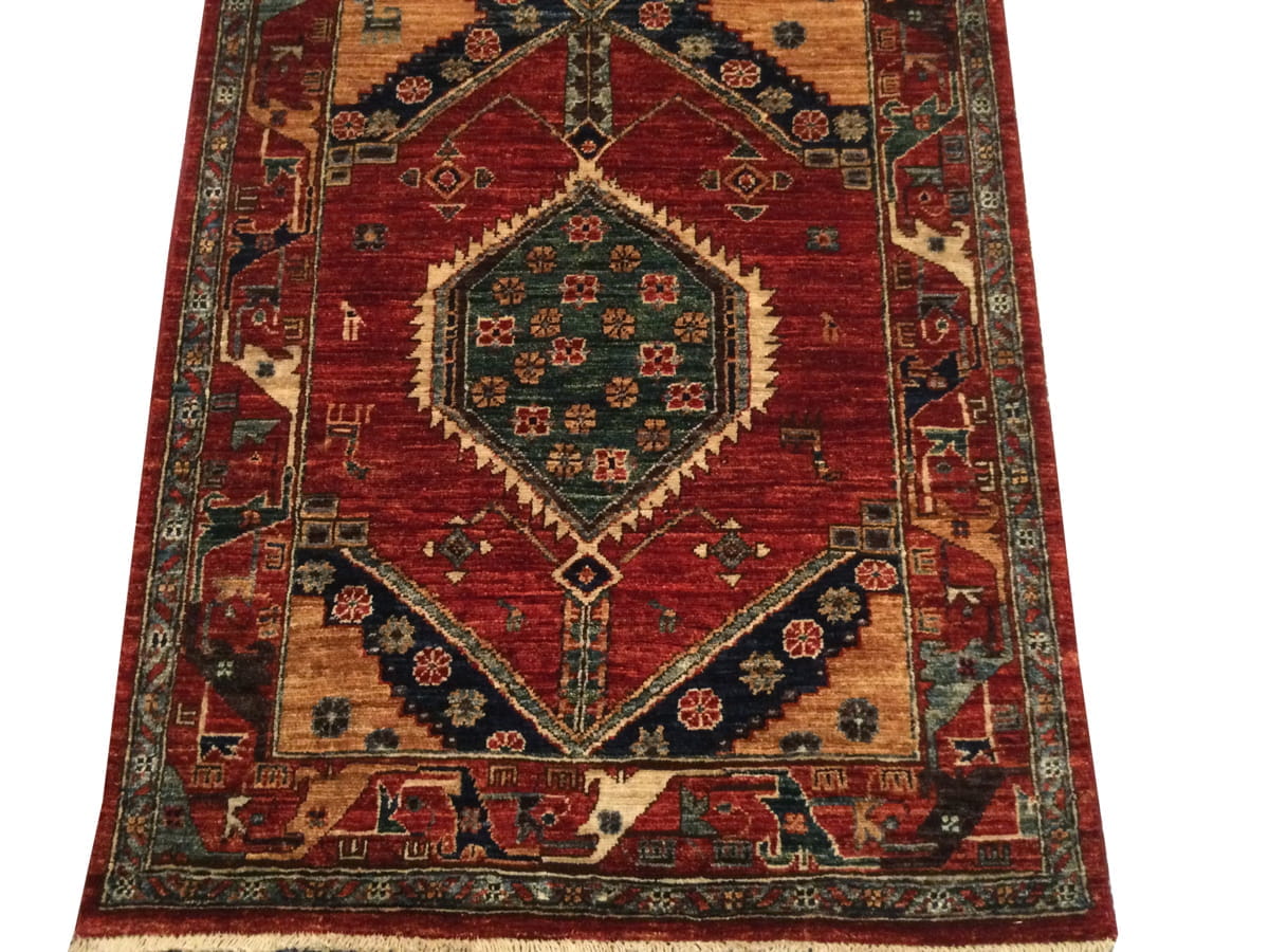 Afghan Turkaman weave in 19th century Caucasian design 508x88cm | Rug# 26382