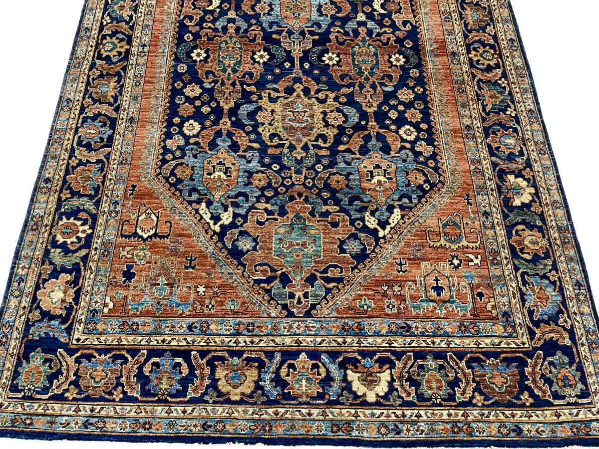 Afghan Turkaman weave, 19th century Khamseh-Qashqai design 288x182cm | Rug# 26569