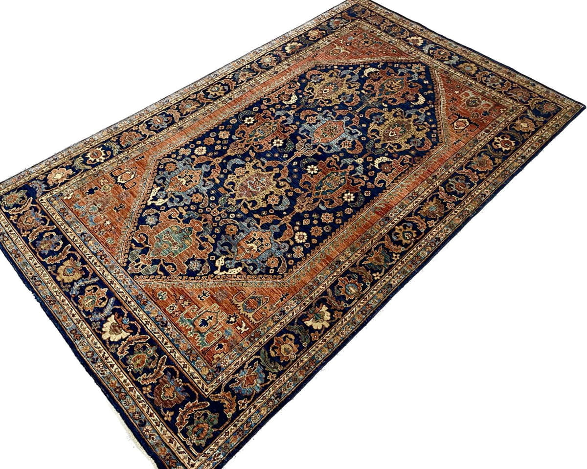 Afghan Turkaman weave, 19th century Khamseh-Qashqai design 288x182cm | Rug# 26569
