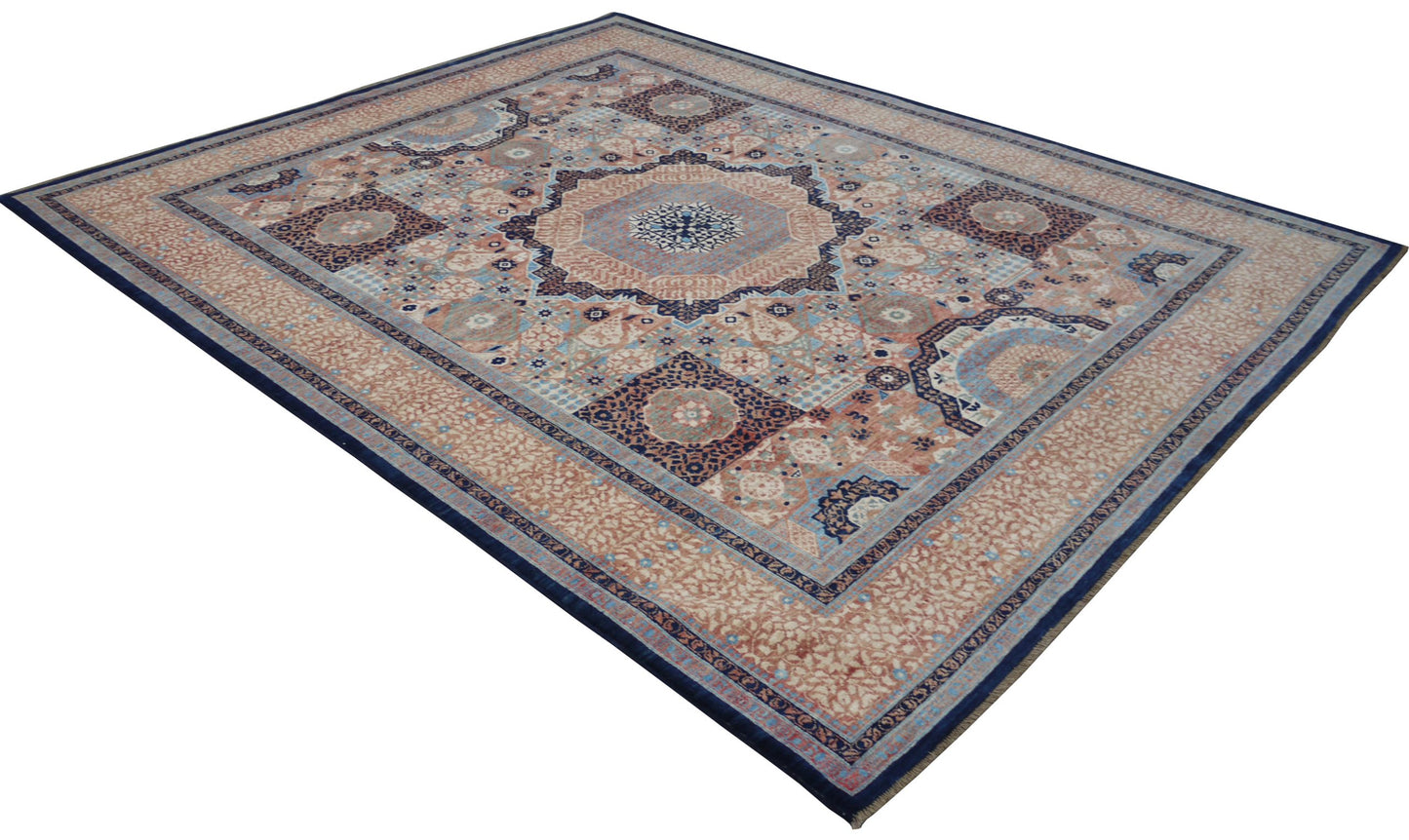 Afghan Turkaman weave, 15th century Mamluk inspired 300x245cm | Rug# 26800