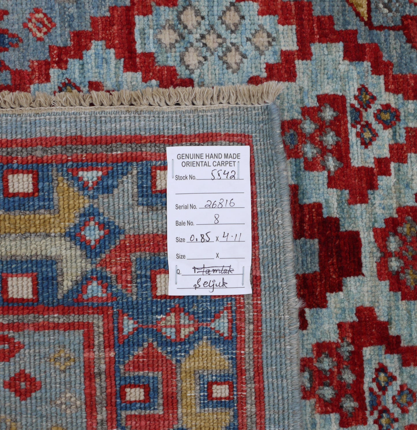 Afghan Turkaman weave, 17th century Anatolian design, 411x85cm | Rug# 26816