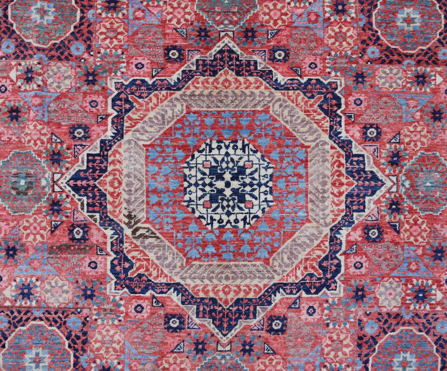 Afghan Turkaman weave, 15th century Mamluk-inspired 271x186cm | Rug# 26827