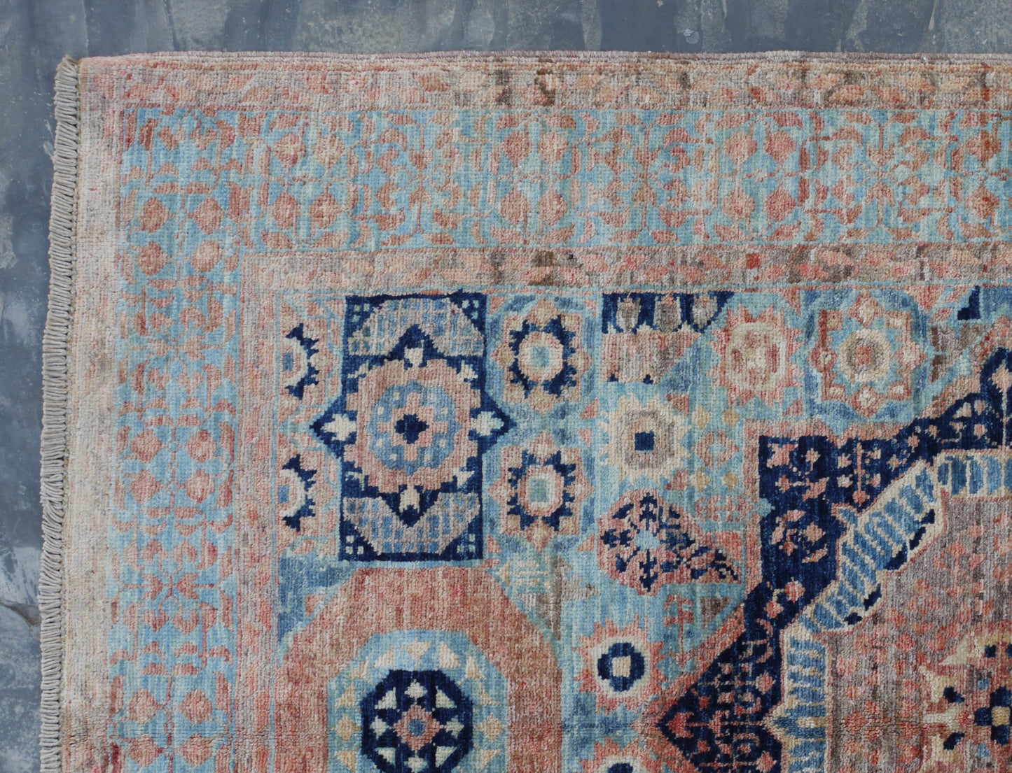 Afghan Turkaman weave in Mamluk design 145x100cm | Rug# 26829