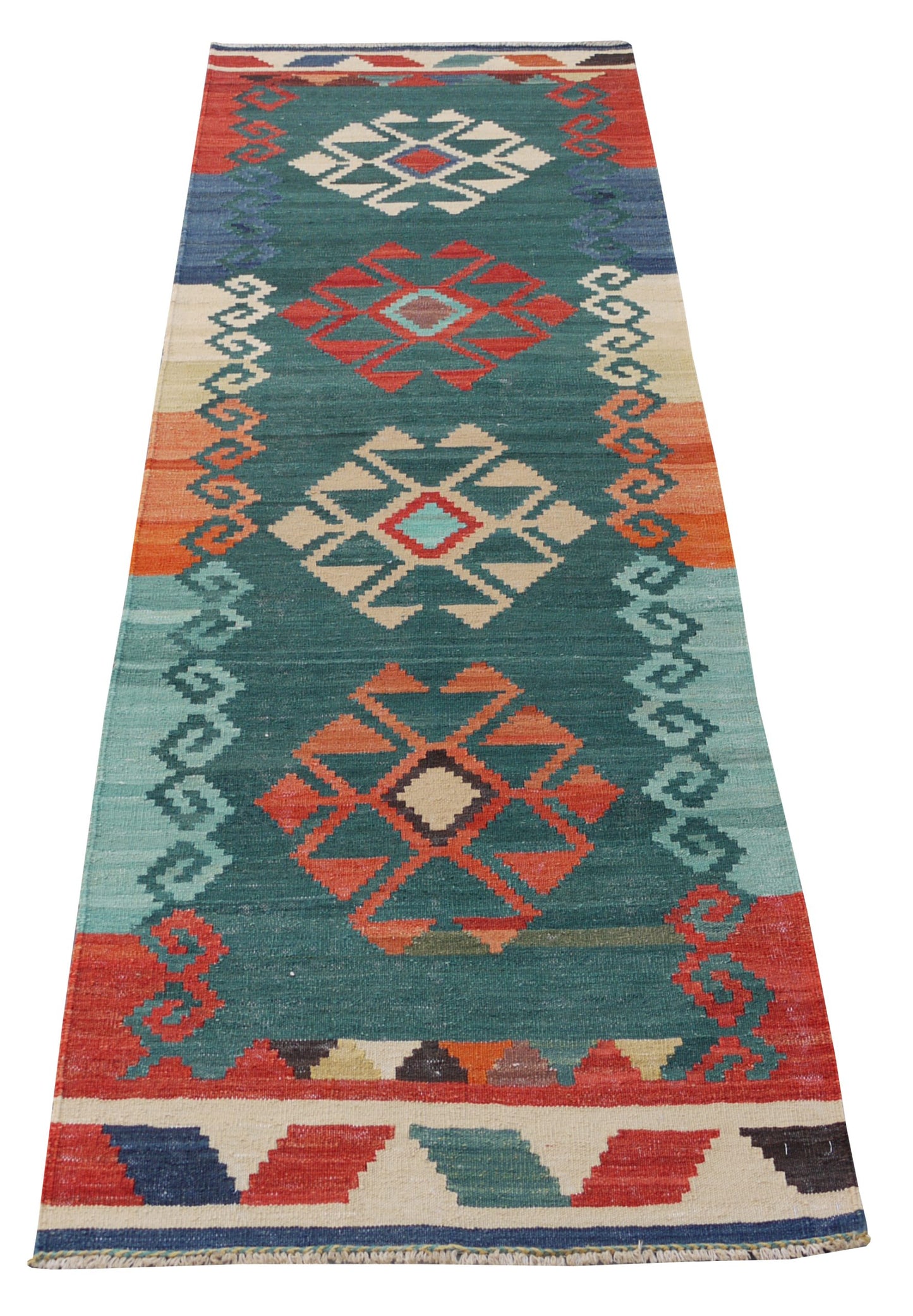 Modern Afghan maimaneh-Kilim 288x80cm | Rug# 26853