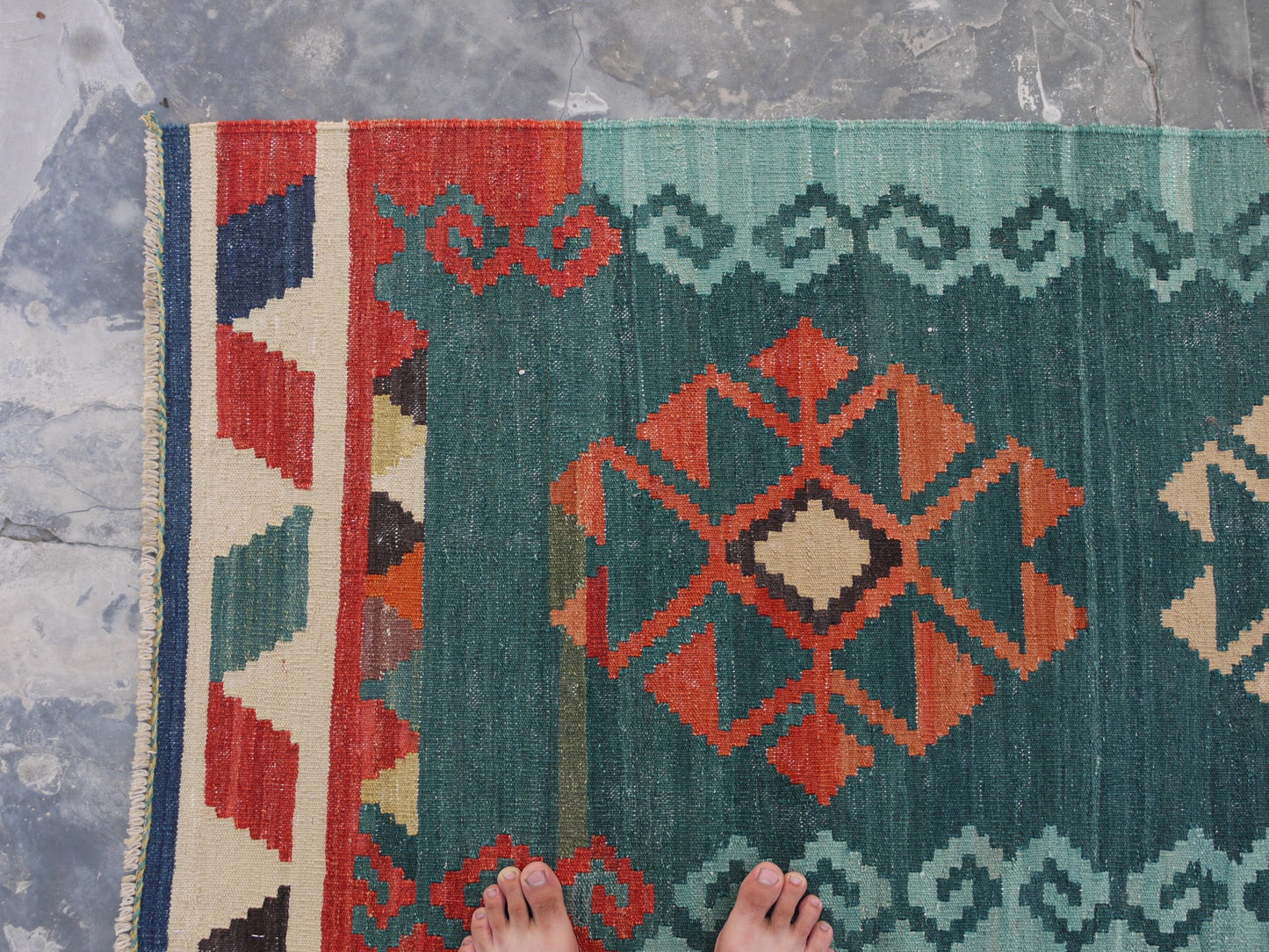 Modern Afghan maimaneh-Kilim 288x80cm | Rug# 26853