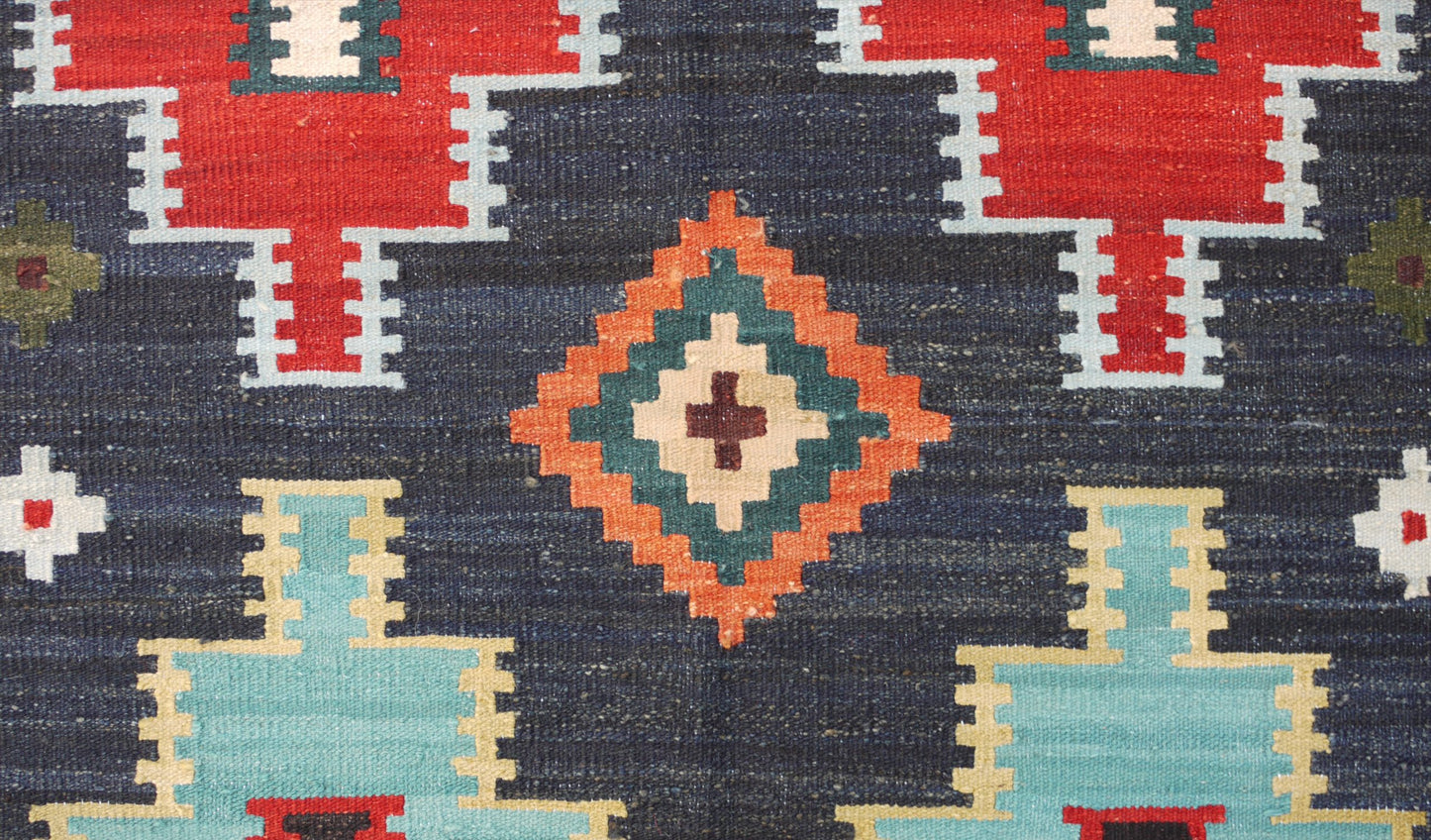 Modern flat-weave Kilim 154x106cm | Rug# 26859 (APA)