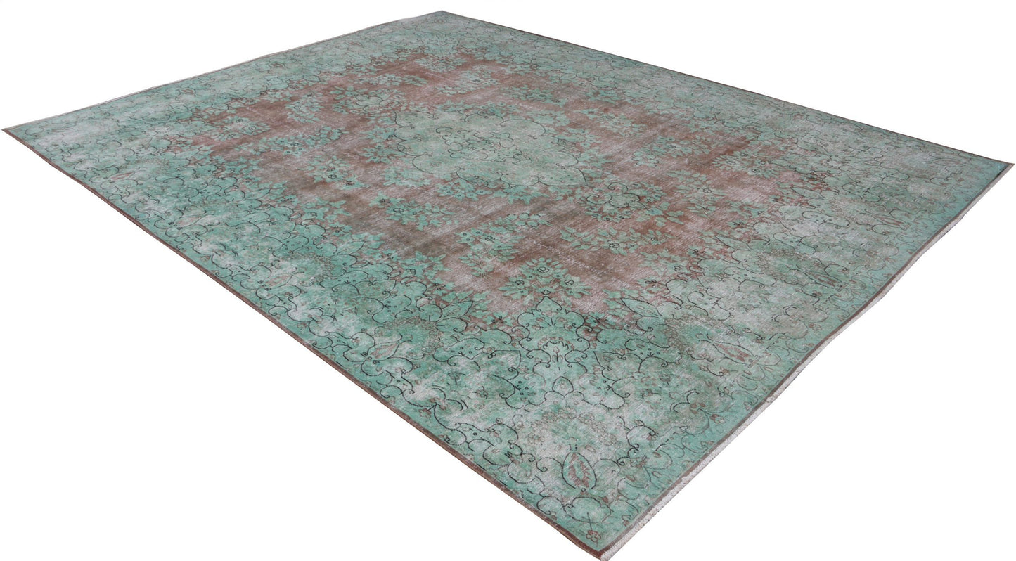 Distressed vintage transitional-Kerman 376x300cm | Rug# 26875