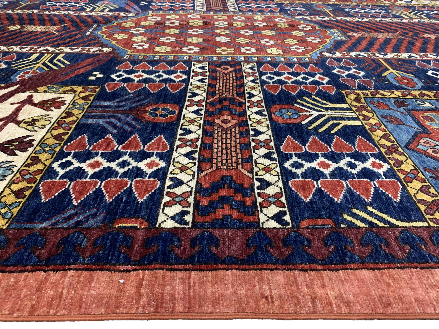 Afghan Uzbek weave carpet in 17th century Safavid Garden design 326x228cm | Rug# 26881