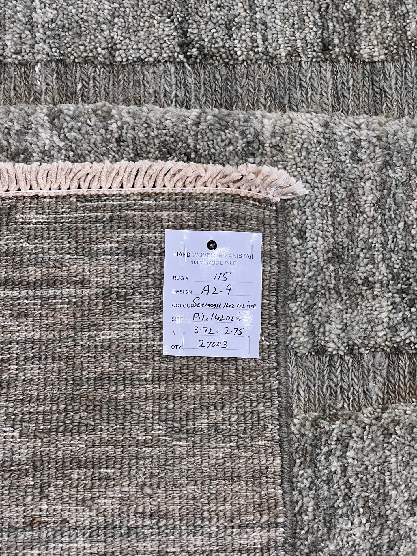 Hand woven custom made designer rug 372×275 cm | Rug# 27003