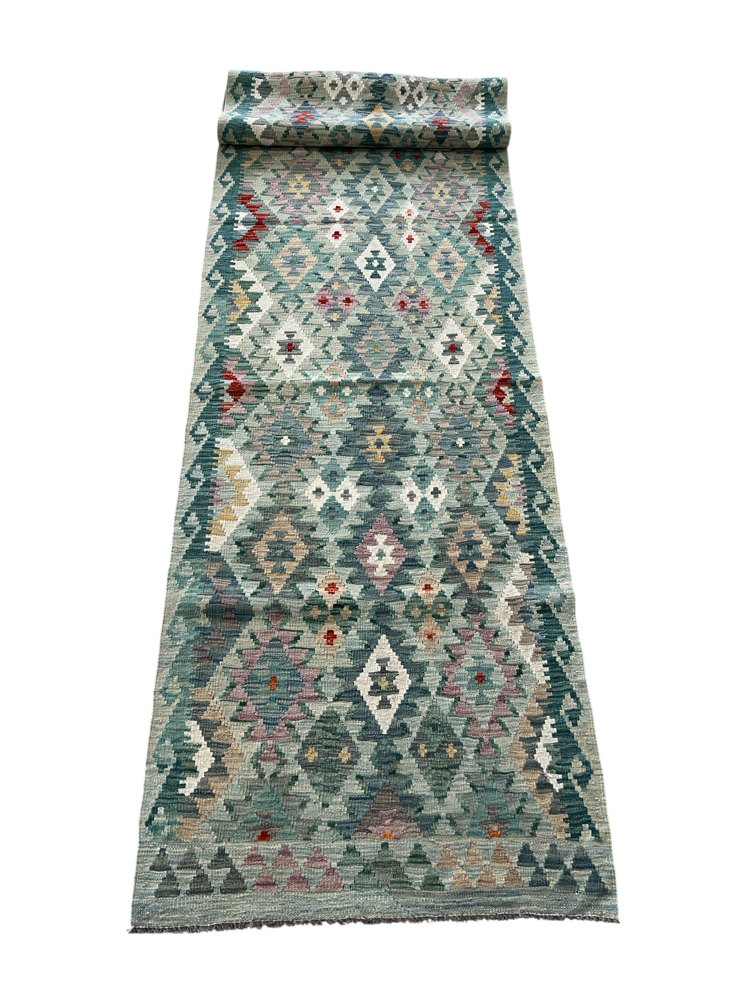 Flatweave kilim, Maimaneh-Afghan 477x86cm | Rug# 27457