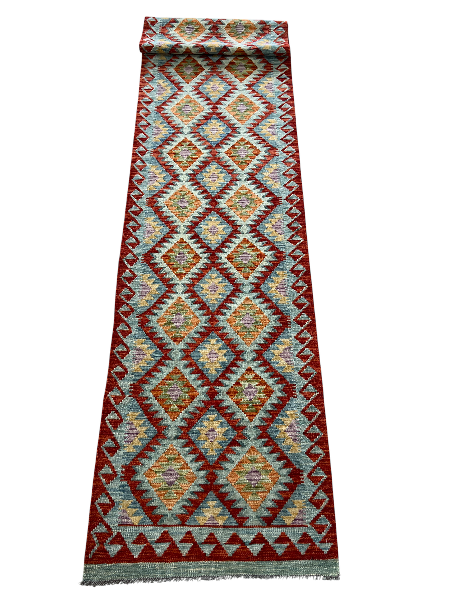 Flatweave kilim, Maimaneh-Afghan 475x76cm | Rug# 27460