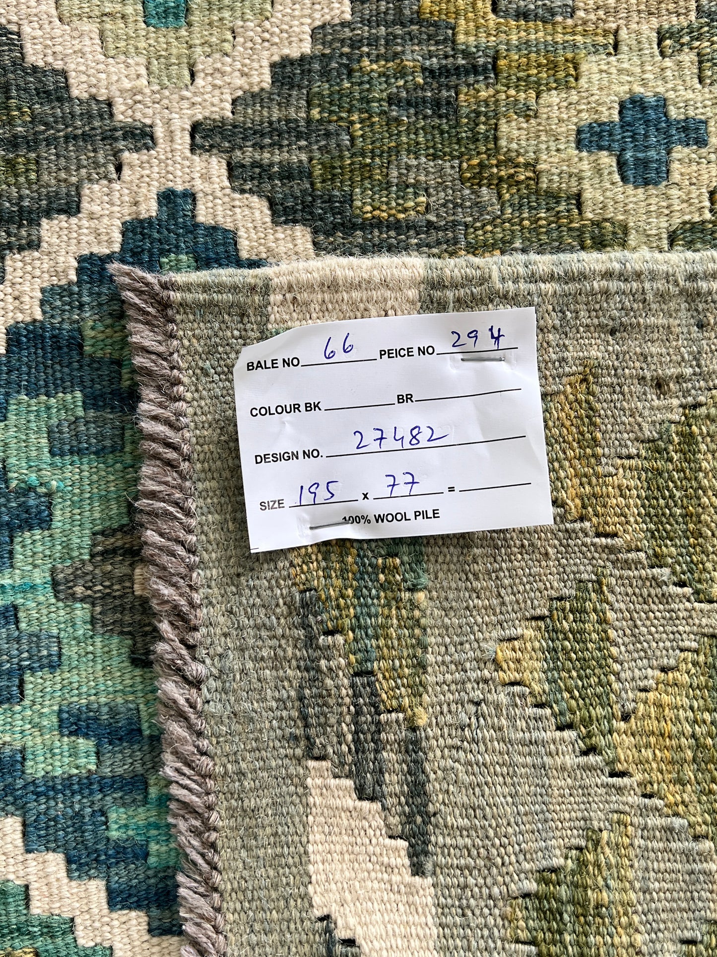 Flatweave kilim, Maimaneh-Afghan 195x77cm | Rug# 27482