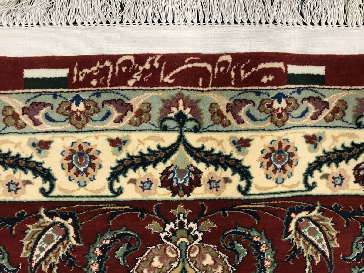 Superfine signed Isfahan, full silk foundation and inlay, vegetable dyes, Persia 424x309cm | Rug# 4490