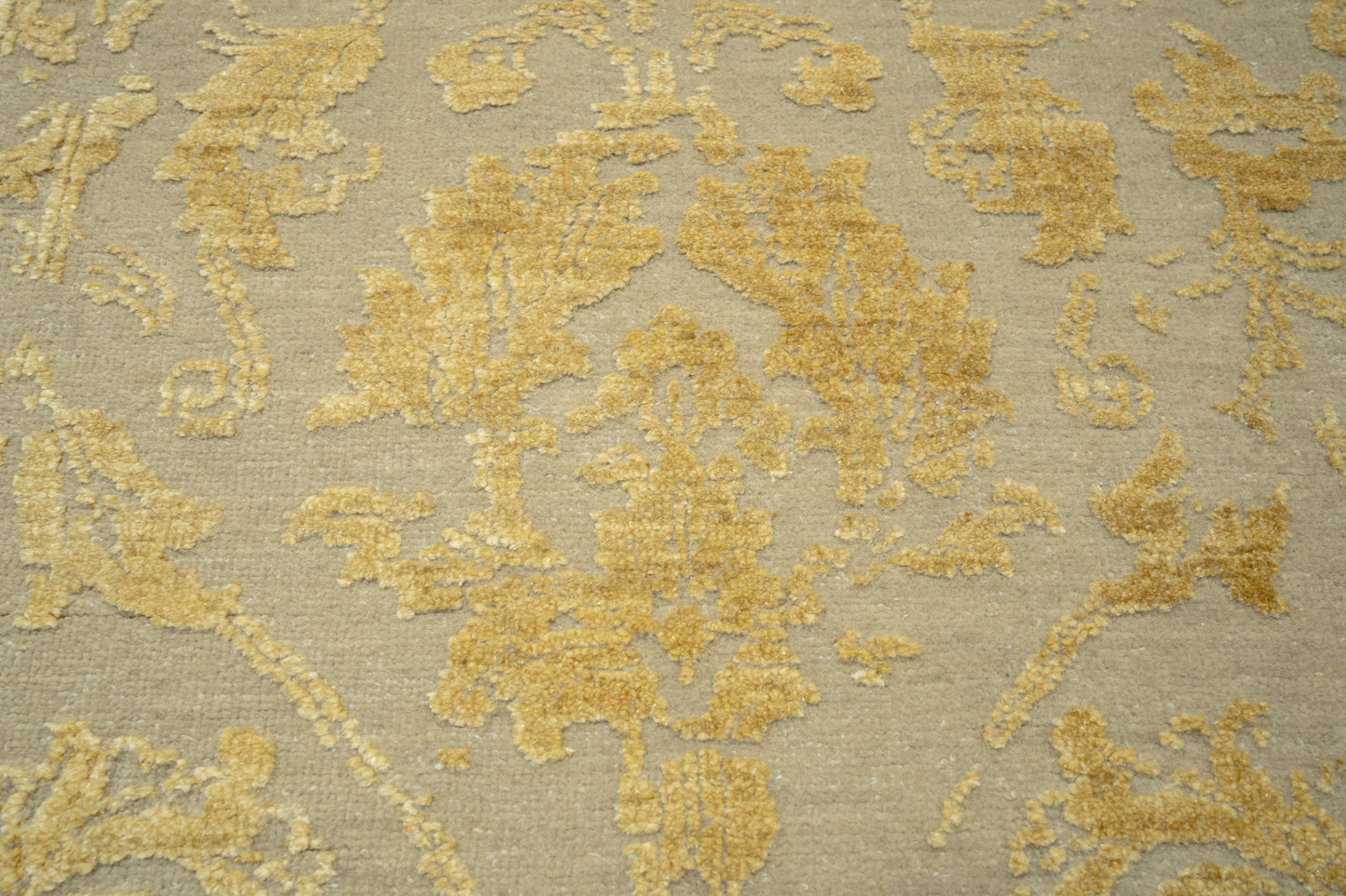 Hand knotted Transitional Tabriz with NZ wool & pure silk pile, Jaipur, 275x183 cm | Rug #31962