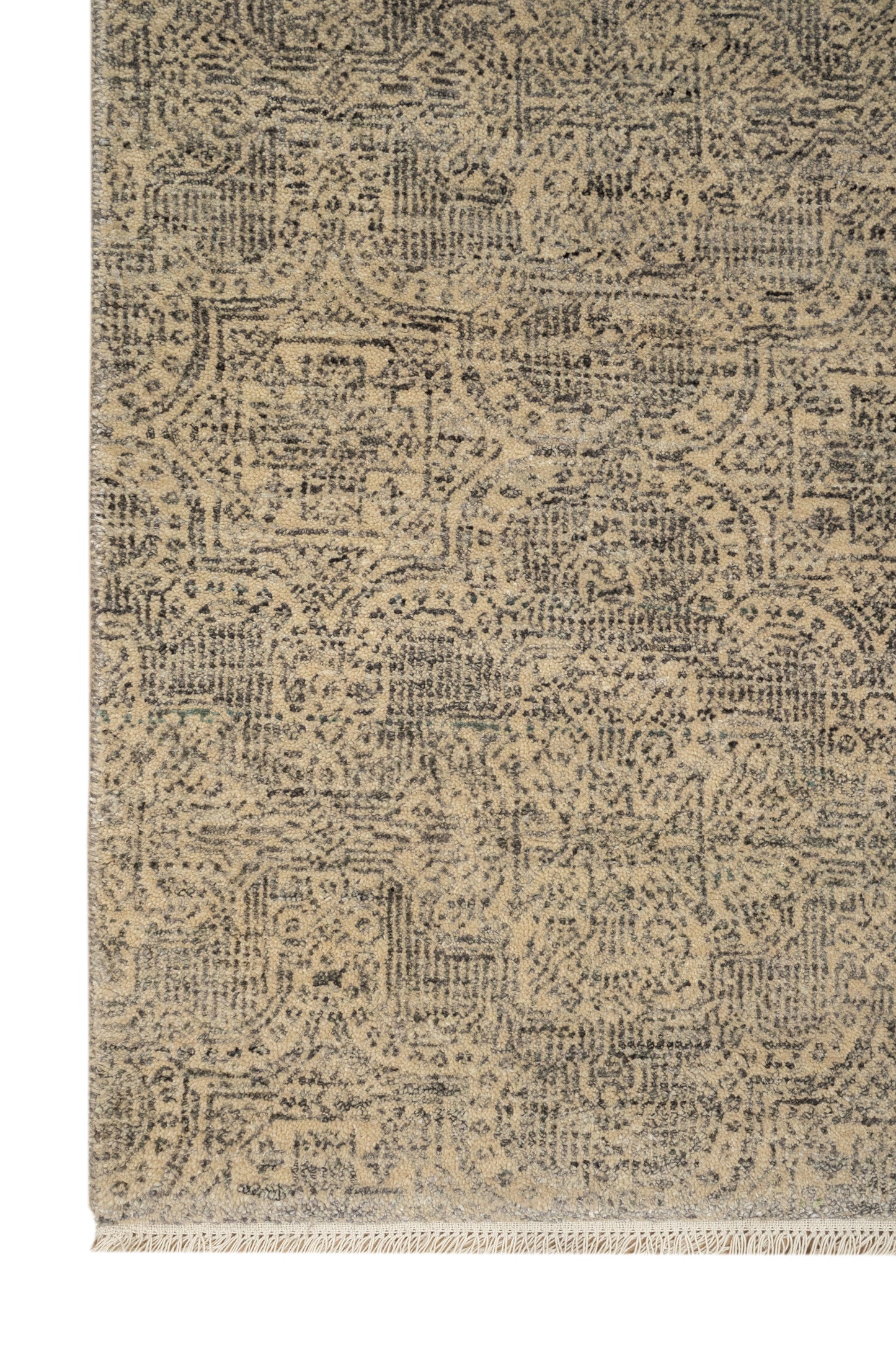 Hand knotted custom made transitional carpet 305×245 cm | Rug# 32070