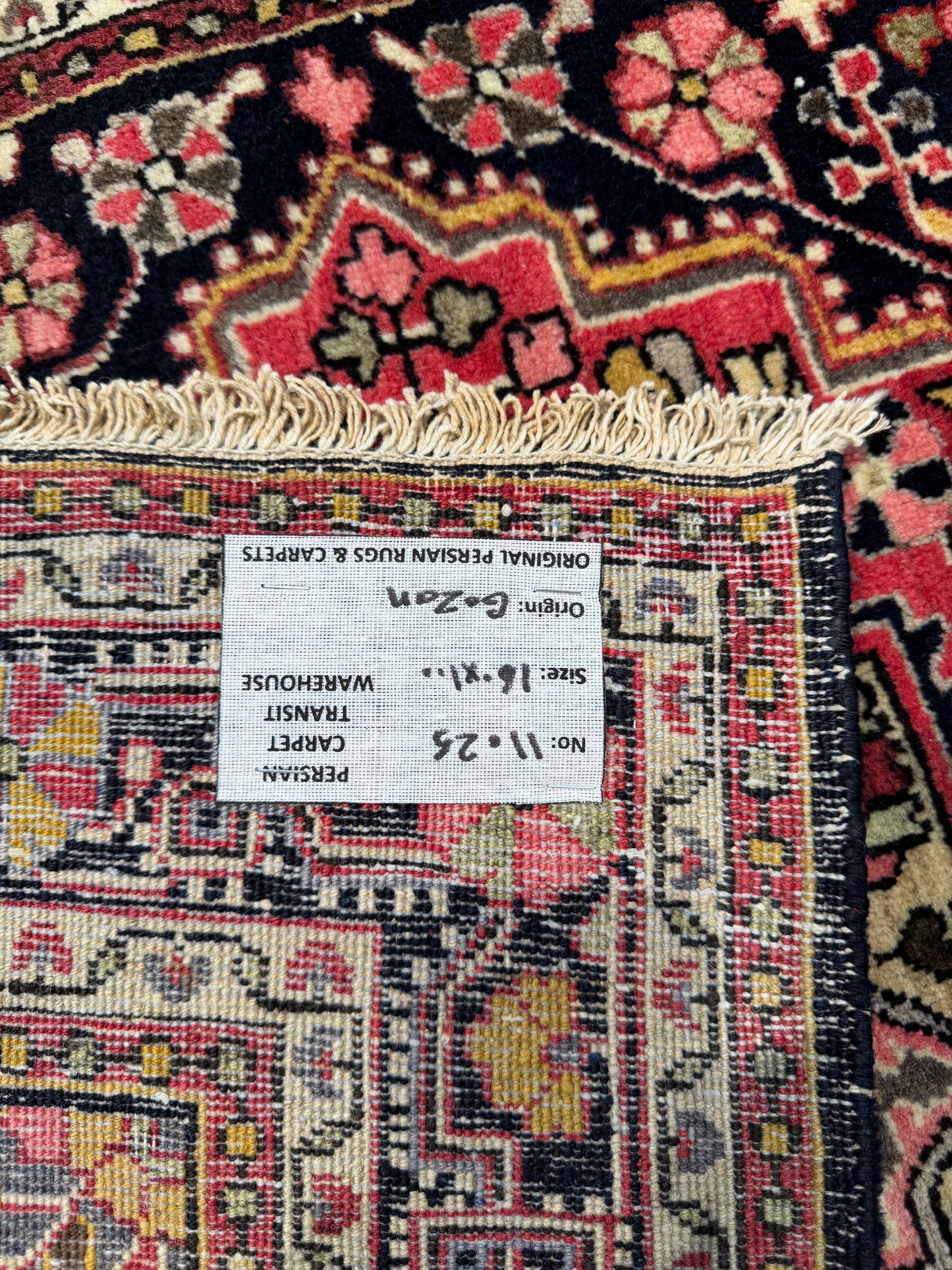 Vintage Jozan Sarouk, double wefts, handspun wool 160x100 cm | Rug# 11025
