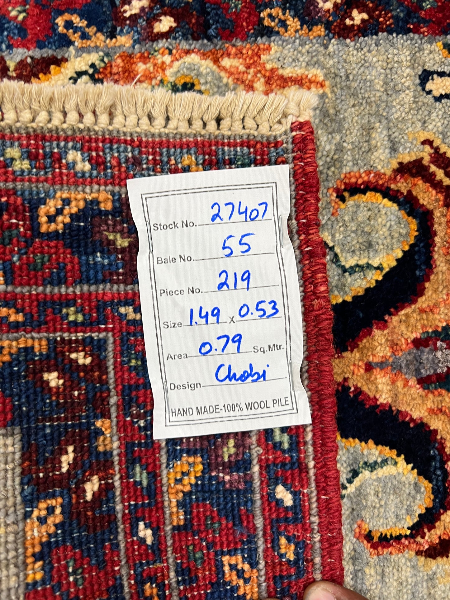 Turkmen-weave sampler rug, wool pile, HSW, Afghan 149x53cm | Rug# 27407