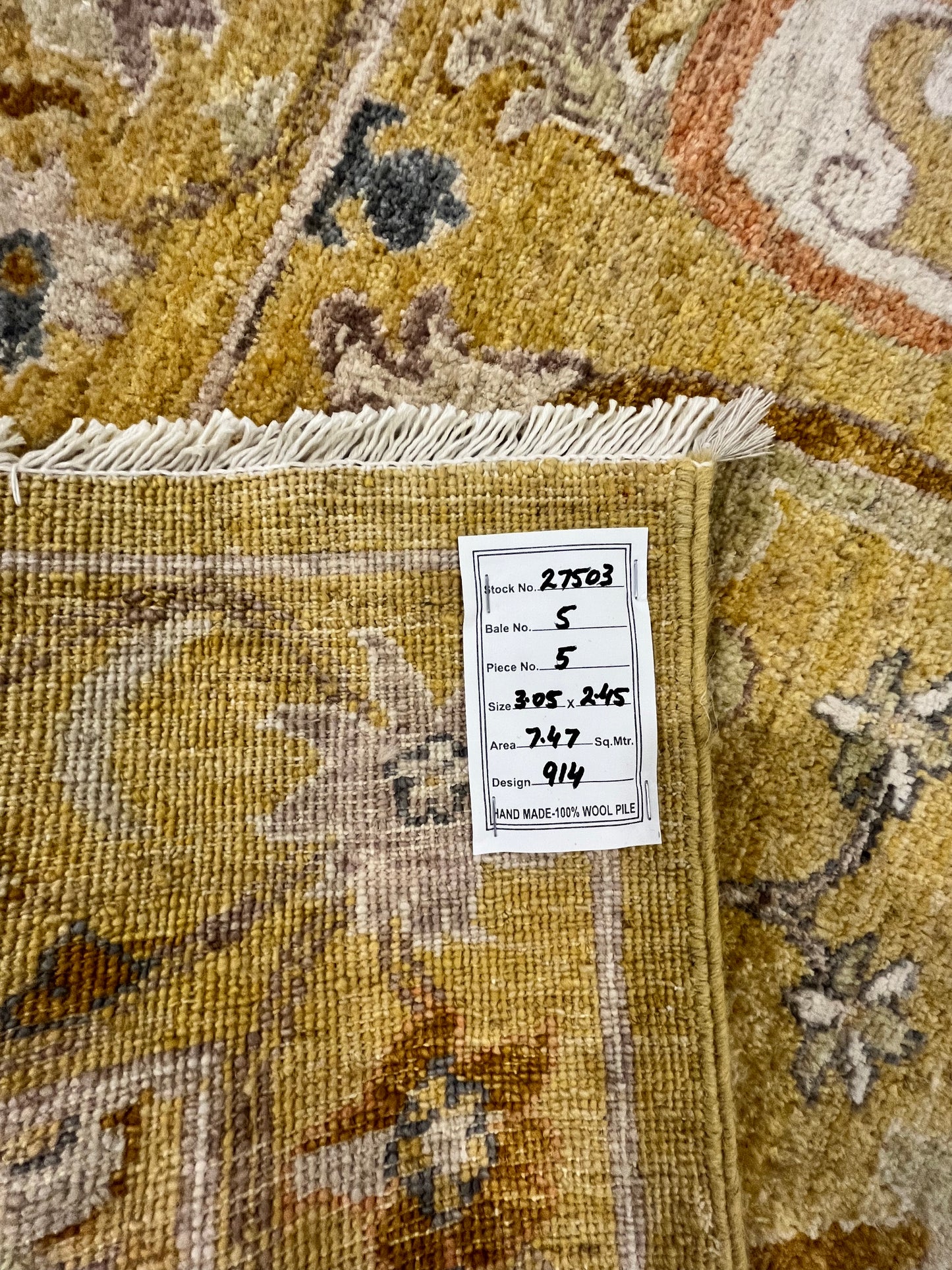 Custom-made Garous designer rug, woven in Peshawar 305x245 cm | Rug# 27503