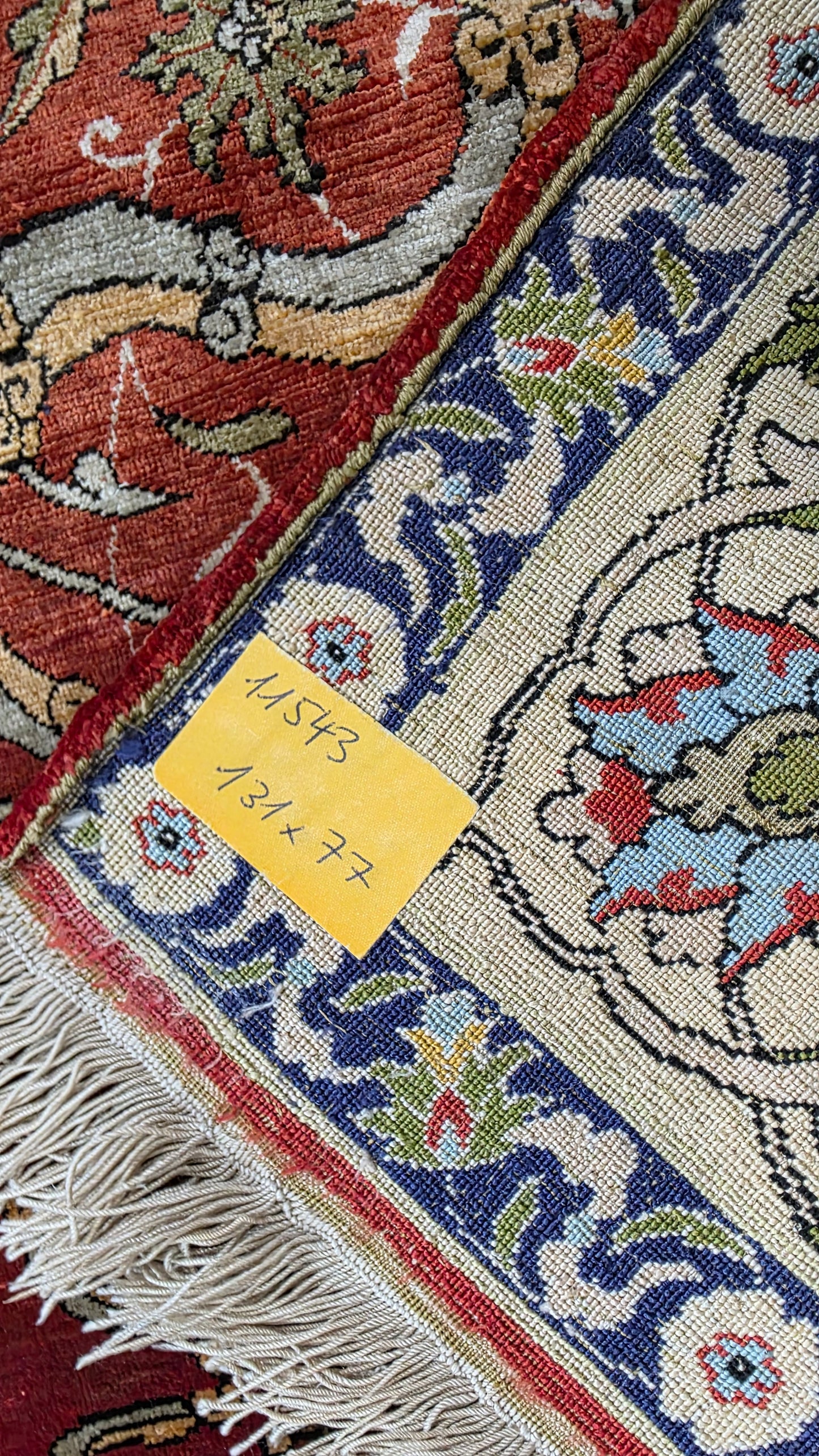 Superfine, Herekeh, circa 1935 , pure silk pile 131x77cm | Rug# 11543