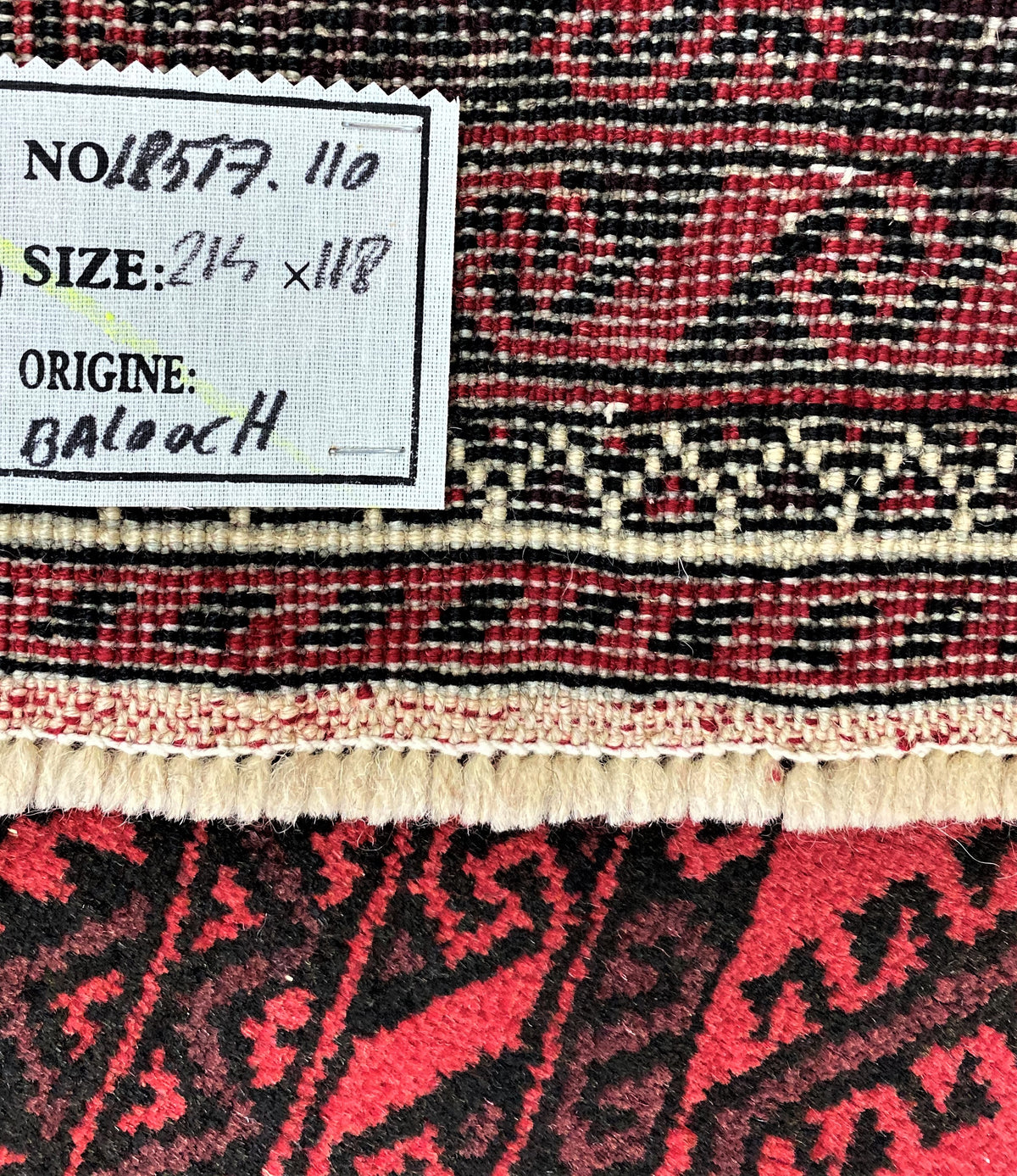 Fine Persian Quchan Balouch Rug 214x118 cm | Rug# 18517
