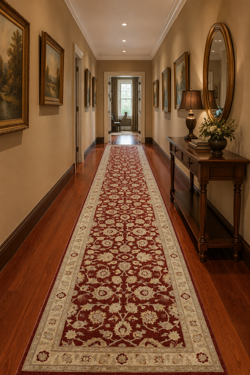 Afghan Ziegler design Hall-Runner 620x120cm | Rug# 26072