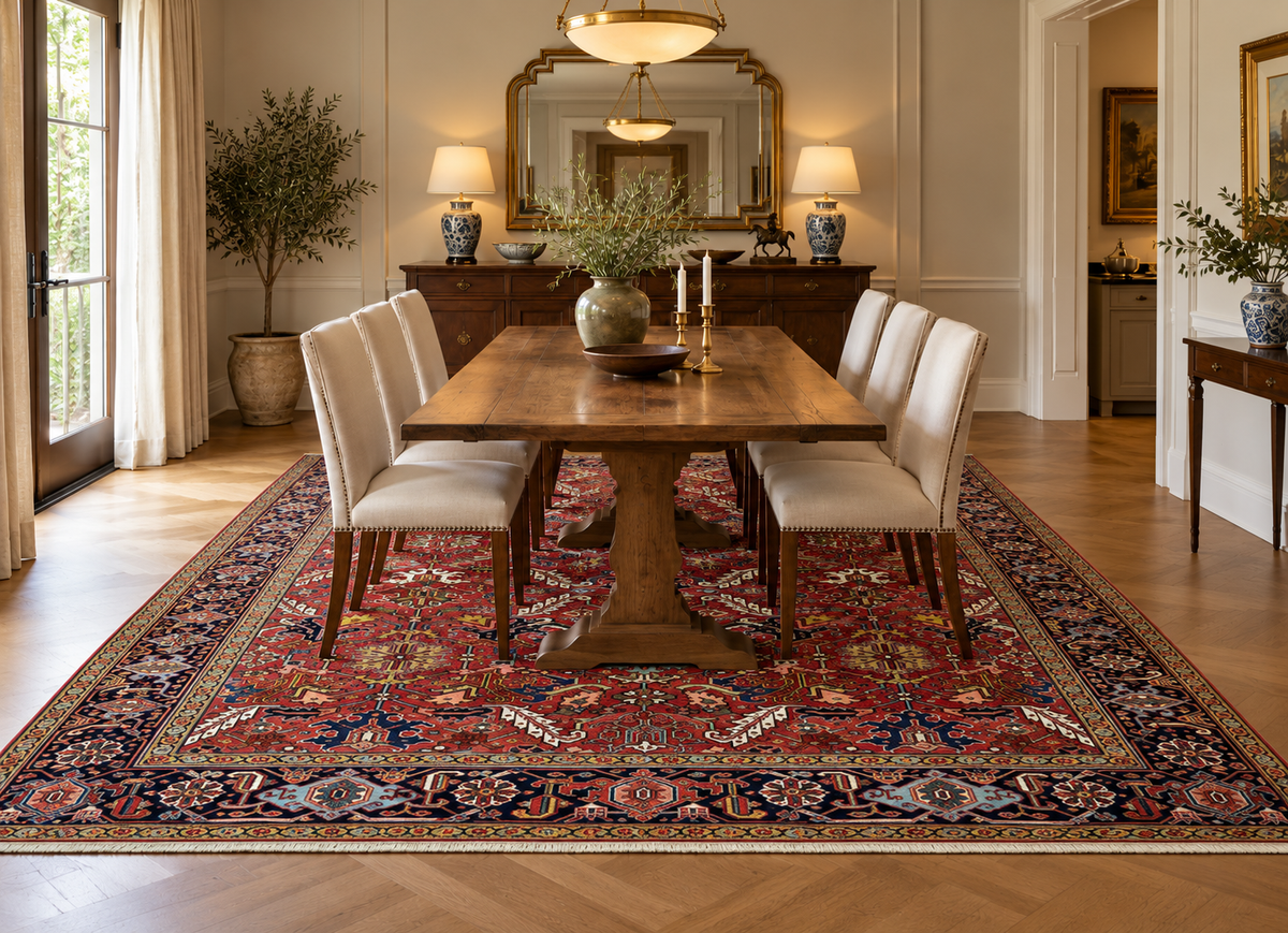 Antique Persian Bakhshaiesh Heriz Rug, 340x236 cm | Rug# 11024