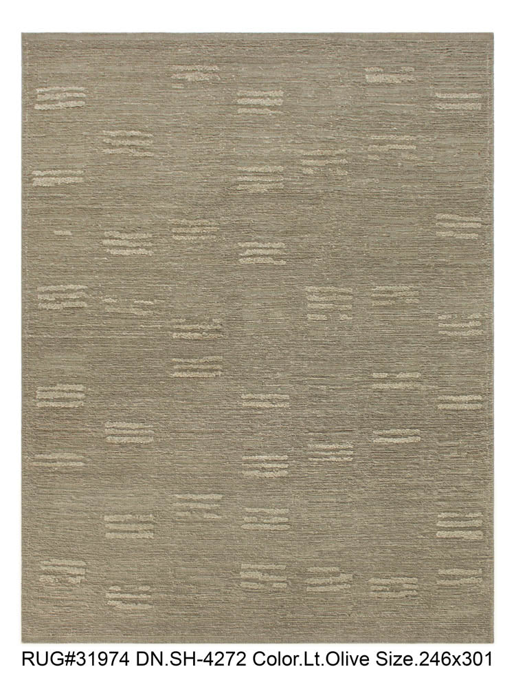 Hand knotted Scandinavian modern designer rug 301x246cm | RUG # 31974