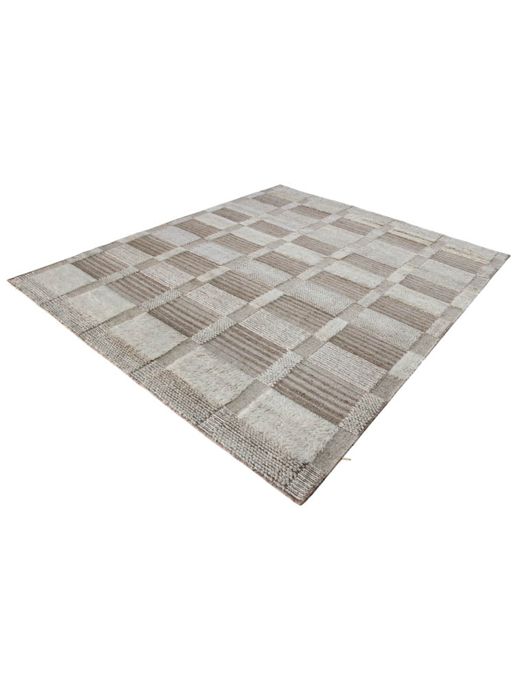 Hand knotted Scandinavian modern designer rug 300x254cm | RUG # 31982