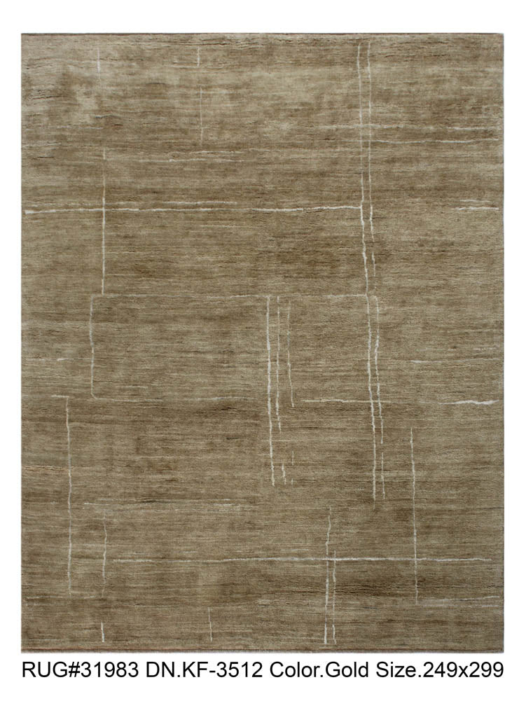 Hand knotted Scandinavian modern designer rug 299x249cm | RUG # 31983