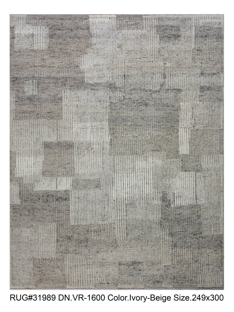 Hand knotted Scandinavian modern designer rug 300x249cm | RUG # 31989