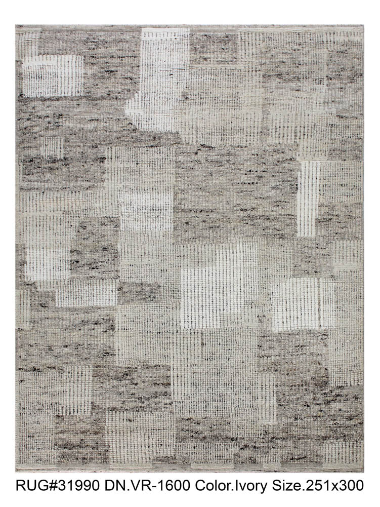 Hand knotted Scandinavian modern designer rug 300x251cm | RUG # 31990