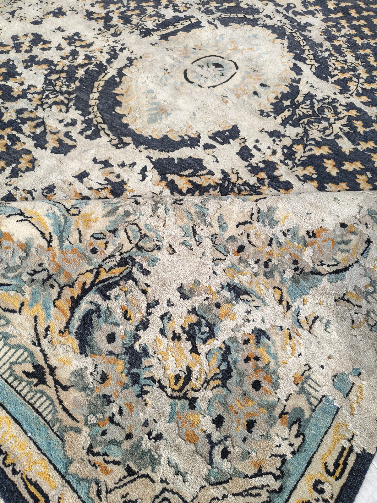 Transitional Aubusson Designer Rug 306x246 cm | Rug# 32240