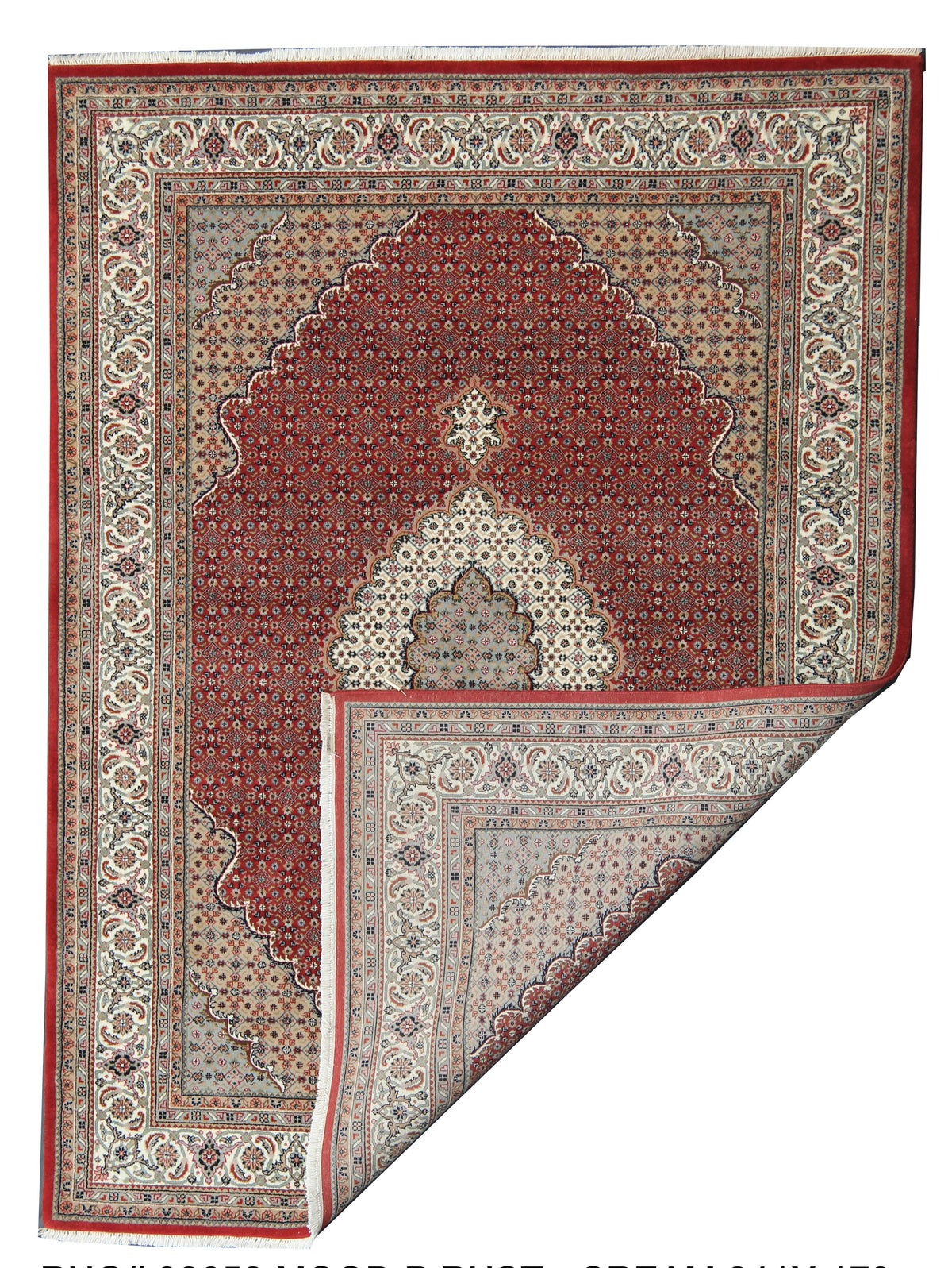 Hand-Knotted Indo Tabriz Herati Rug 241x173 cm | Rug# 32652