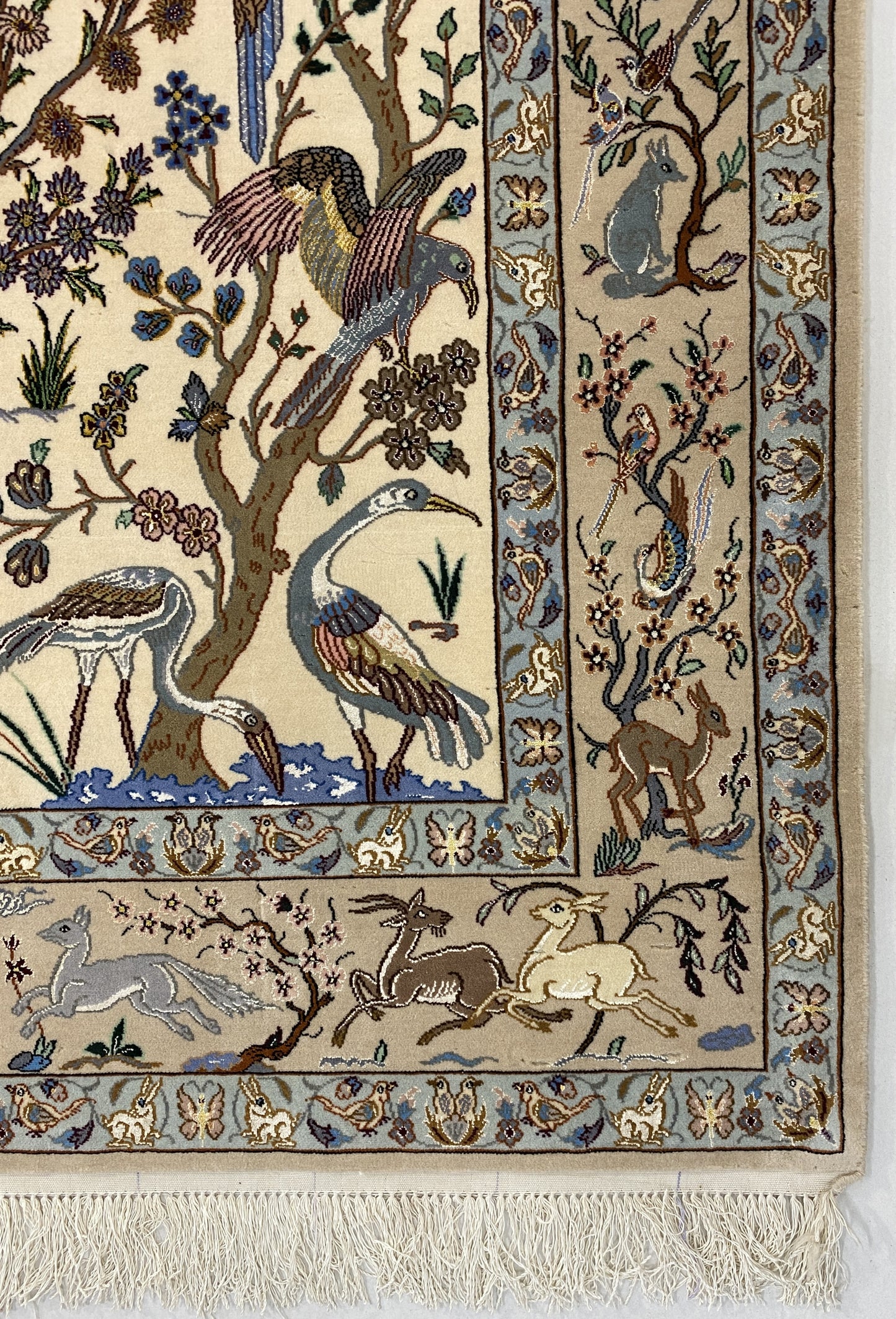Superfine Isfahan Tree-of-life, wool & pure silk, Persia, 179x118cm | Rug# 10114