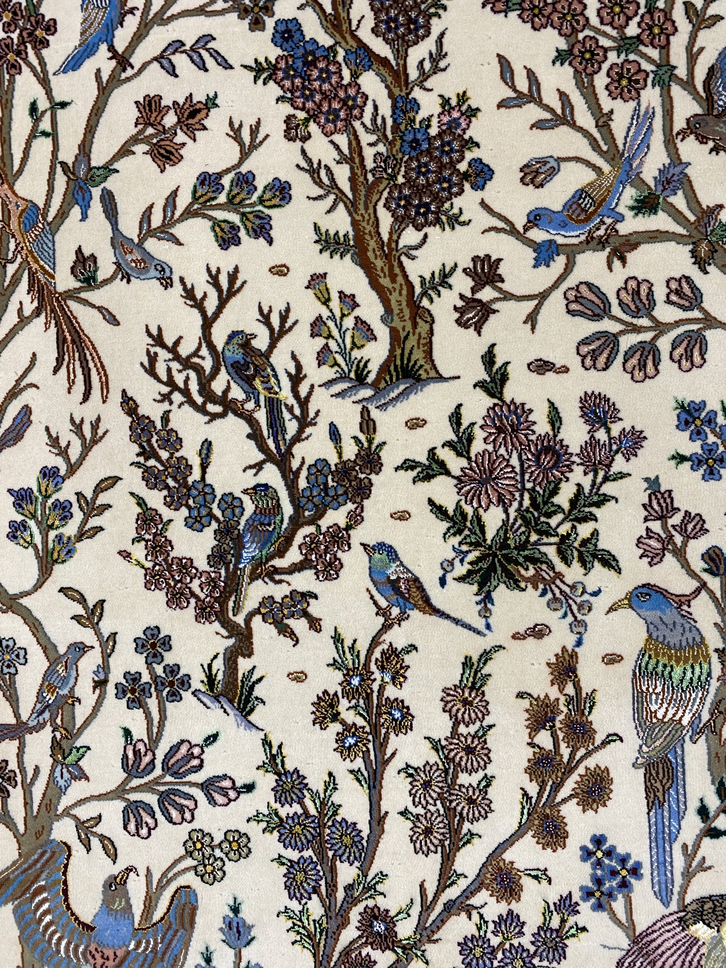 Superfine Isfahan Tree-of-life, wool & pure silk, Persia, 179x118cm | Rug# 10114
