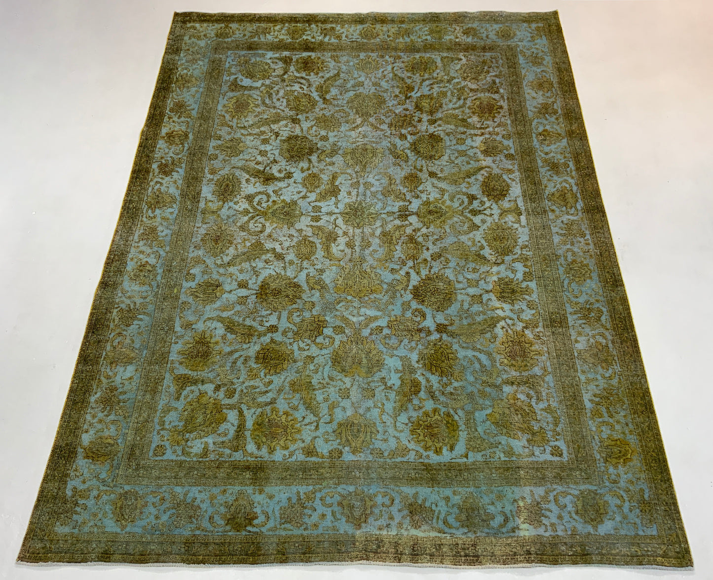 Vintage-Distressed Overdyed Rug 388x285cm | Rug# 10637