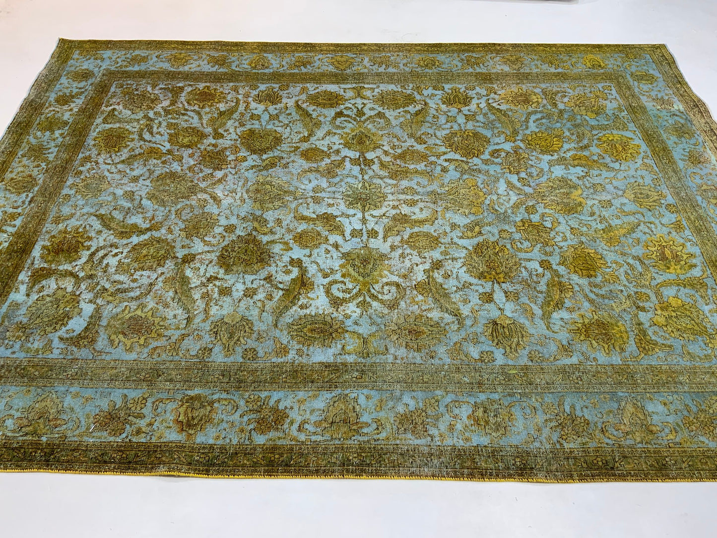 Vintage-Distressed Overdyed Rug 388x285cm | Rug# 10637