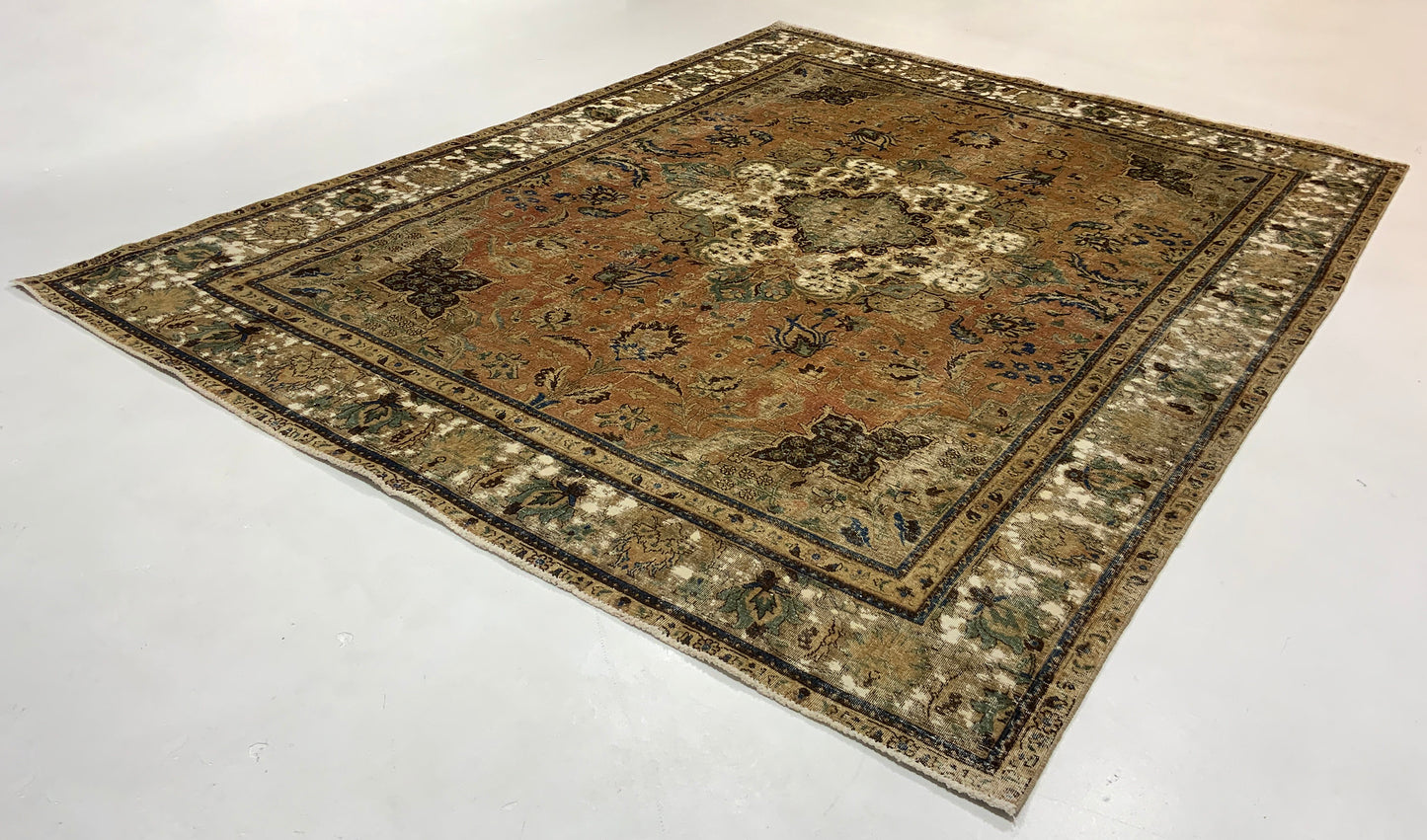 Vintage-Distressed Overdyed Rug 382x275cm | Rug# 10639