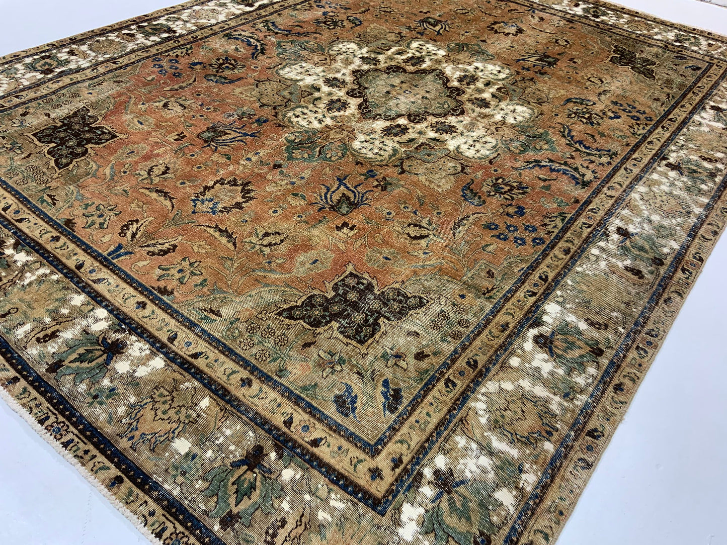 Vintage-Distressed Overdyed Rug 382x275cm | Rug# 10639