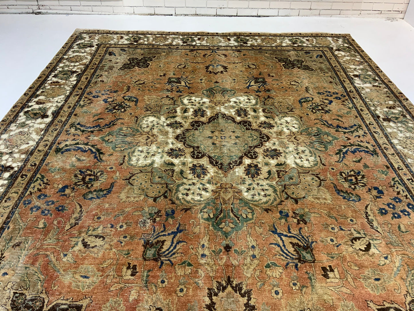 Vintage-Distressed Overdyed Rug 382x275cm | Rug# 10639