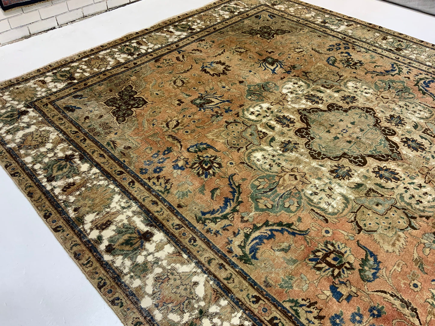 Vintage-Distressed Overdyed Rug 382x275cm | Rug# 10639