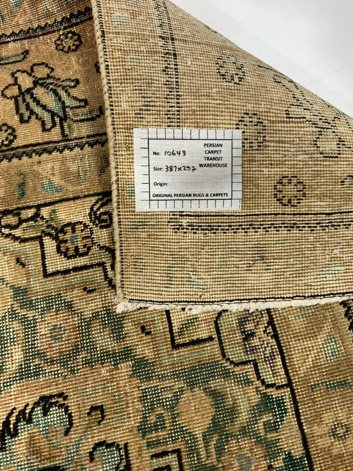 Vintage-Distressed Overdyed Rug 387x297cm | Rug# 10643 (APA)