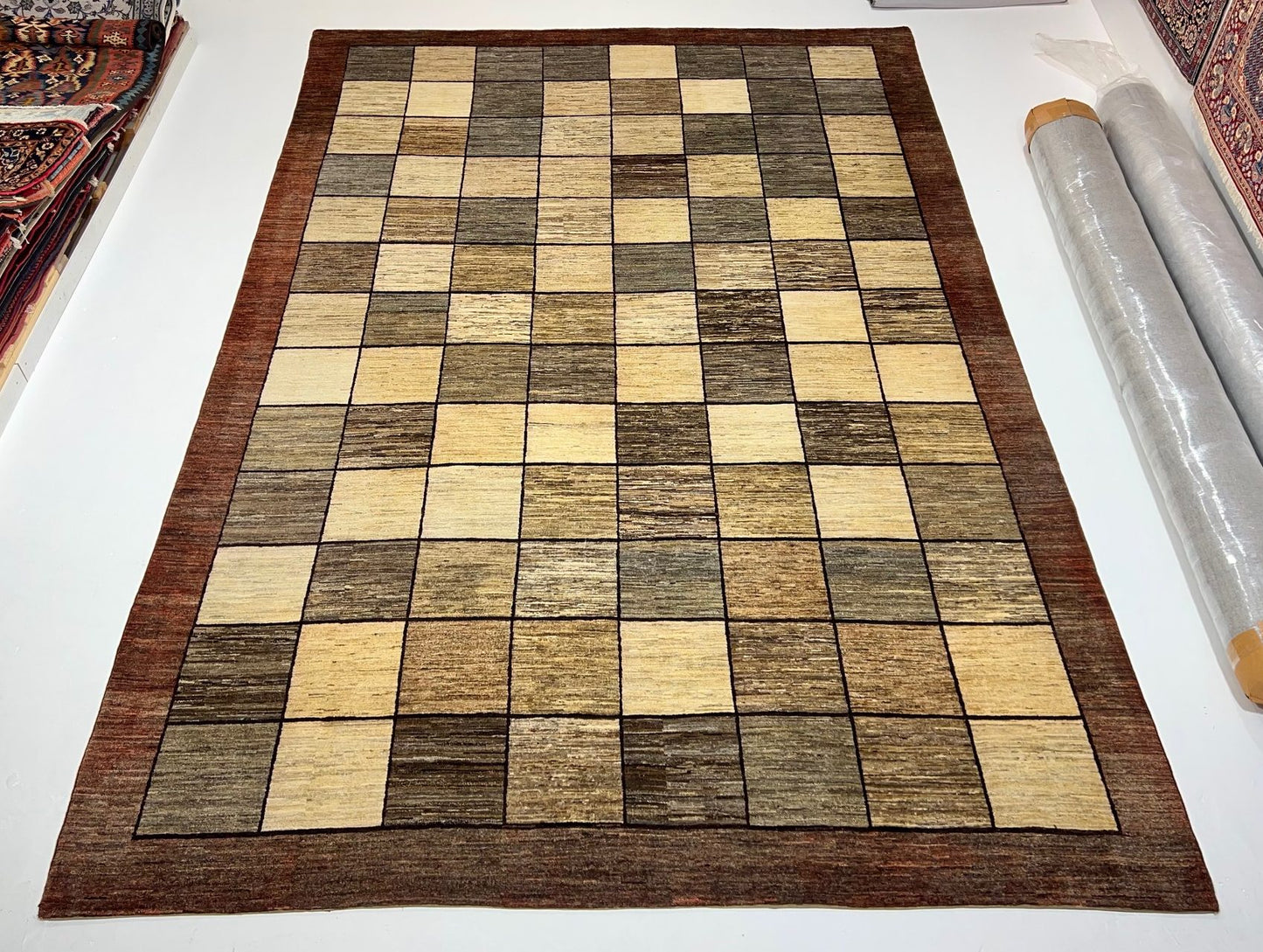 Hand knotted Afghan Modern Gabbeh Designer Rug 429x296cm | Rug# 14033