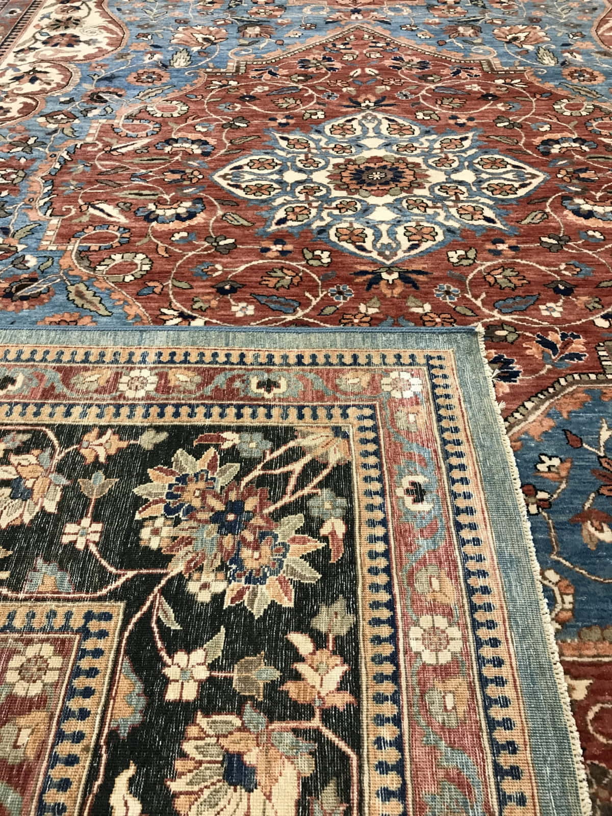 Antique Motasham-Kashan inspired 368x273cm | Rug# 14113