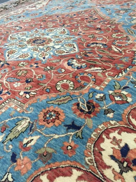 Antique Motasham-Kashan inspired 368x273cm | Rug# 14113