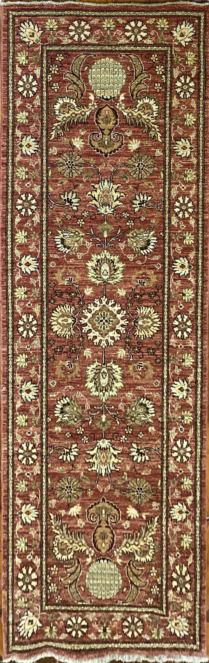 Afghan Turkaman Runner in 18th century Mogul design, 235x84cm | Rug# 22152