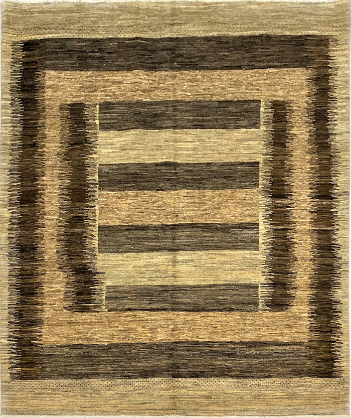 Turkaman-weave Afghan Modern-Gabbeh 233x180cm | Rug# 22580